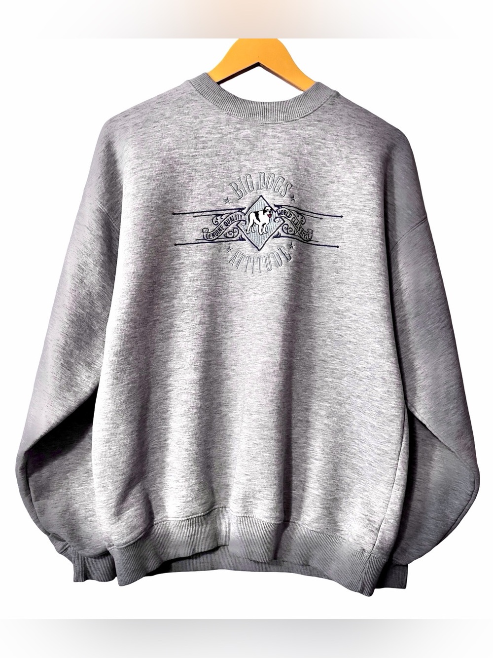 Big Dogs Apparel 90s Crewneck Grey Oversized Small